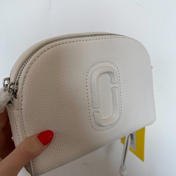 ❌SOLD❌NWT Marc Jacobs The Shutter Leather Crossbody Bag Removable Strap Cotton - Picture 7 of 11